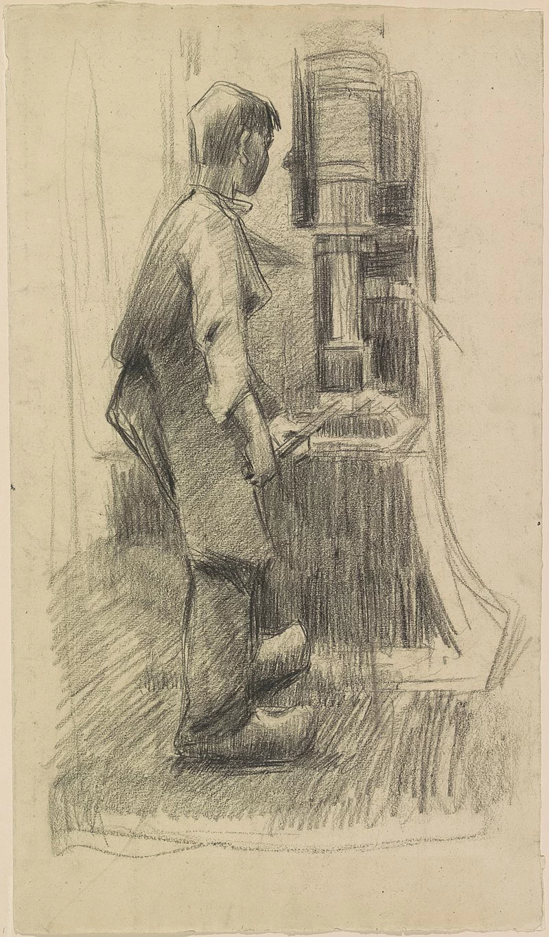 Ragazzo che aziona una macchina in una fabbrica di spazzole - Rijksmuseum Amsterdam